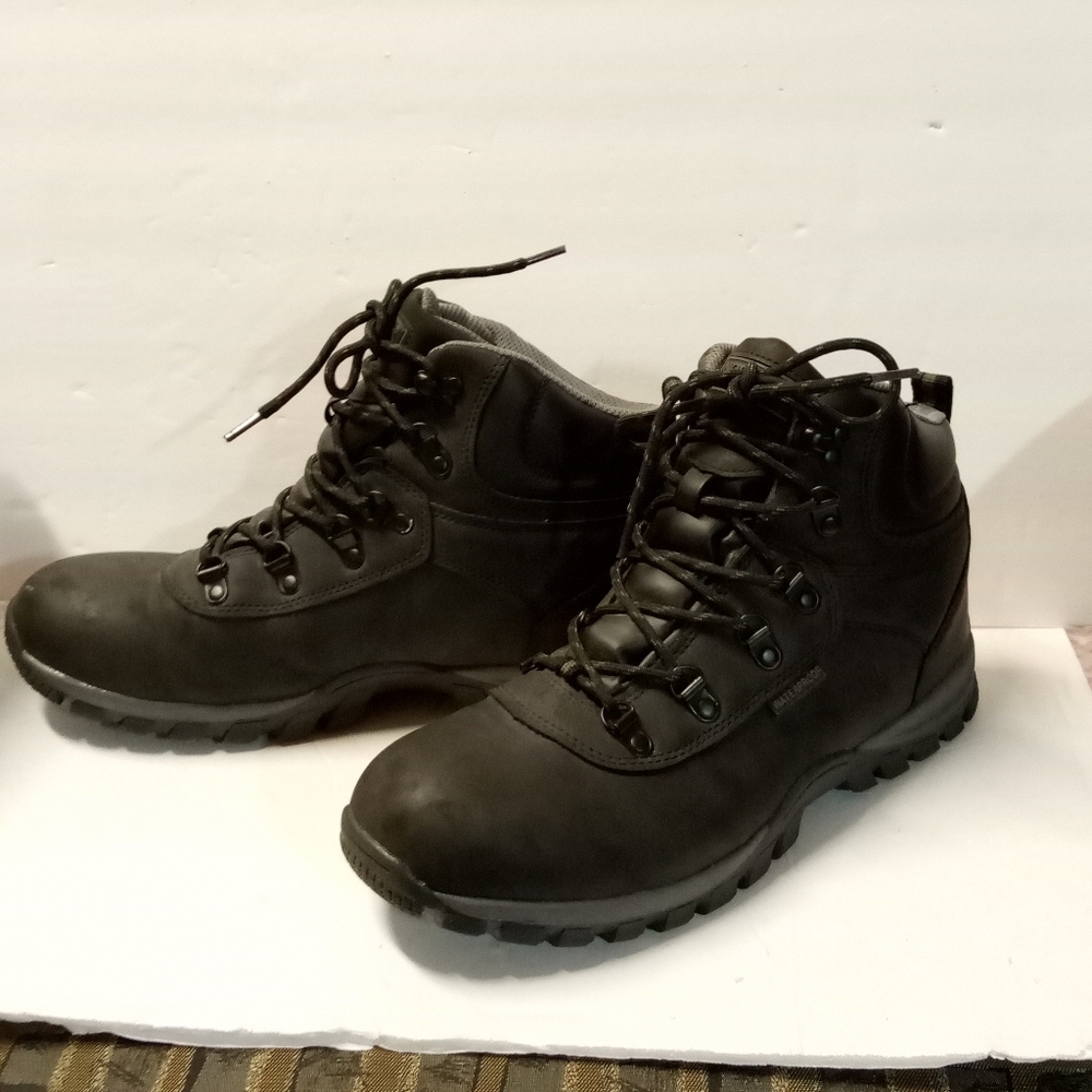 Nord Trail Men's Hiking Boots Edge-High Waterproof Black Nubuck Leather Sz 9.5M